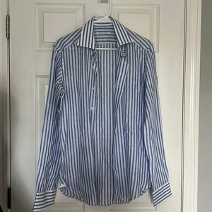Hadleighs Stripe Shirt in Baby Blue